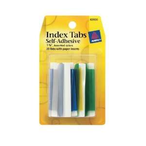 Avery Index Tabs with Writable Inserts, 1.75 Inches, 20 Assorted Tabs 