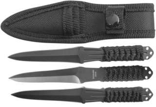 Set Of 3 Spear Point Throwing Knives And Sheath  