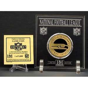   Highland Mint Seattle Seahawks 24Kt Gold Game Coin