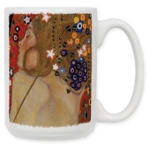  Klimt   Sea Serpents IV 15 Oz. Ceramic Coffee Mug Kitchen 