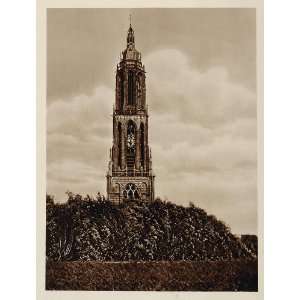 c1930 Cunera Church Tower Rhenen Holland Photogravure   Original 