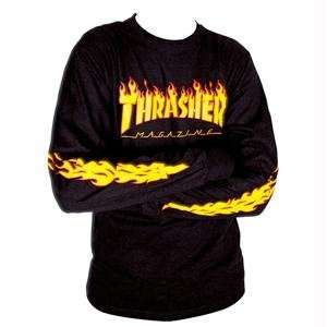  Thrasher L/S Flame Sleeve,XL