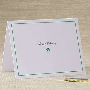  Personalized Four Leaf Clover Note Cards & Envelopes 
