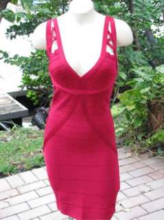   dress BANDAGE red stretch Bodycon Dress CURVY CRISS CROS 185057  