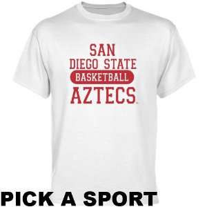  San Diego State Aztecs White Custom Sport T shirt 