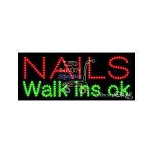  Nails Walk Ins OK LED Sign