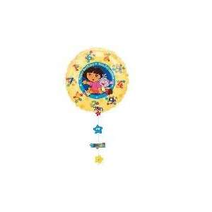  54 Happy Birthday Dora Drop A Line   Mylar Balloon Foil 