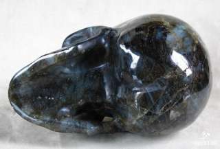 Huge 5.0 Flash Labradorite Carved Crystal Skull, Healing  