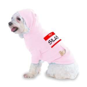 HELLO my name is SILAS Hooded (Hoody) T Shirt with pocket for your Dog 