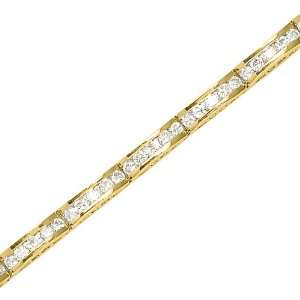  14K Yellow Gold 3 ct. Diamond Tennis Bracelet Katarina 