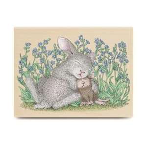   House Mouse Mounted Rubber Stamp 3.5X4.5 Snuggle Bunny