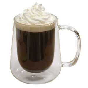  Glass Mug. Perfect for Coffee, Tea, Cappuccino, Hot Chocolate, Beer 