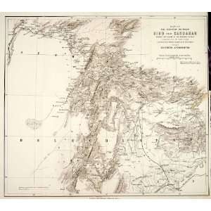   Sind India Kachi Desert Map   Original Lithograph