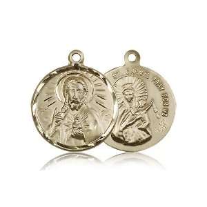  14kt Gold Scapular Medal Jewelry