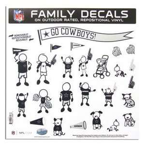  Dallas Cowboys 11in x 11in Family Car Decal Sheet 