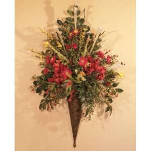  Wildflower & Ruscus Wall Sconce SC01 67