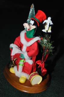 Disney Christmas Goofy Santas Workshop Fabric Maché Figure  