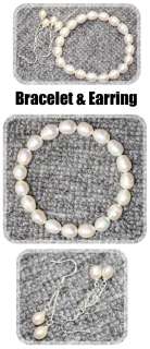NEW Natural FreshWater Pearl Bead Bracelet Earring 7935  