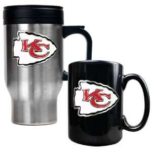  Kansas City Chiefs Travel Mug & Ceramic Mug Set   Primary 