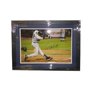  Autograph Derek Jeter 17x22 Framed ball off bat Sports 