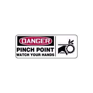  DANGER PINCH POINT WATCH YOUR HANDS (W/GRAPHIC) 7 x 17 