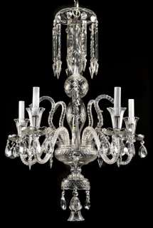 Antique Chandelier Waterford &/or Baccarat Style Vintage Rewired 