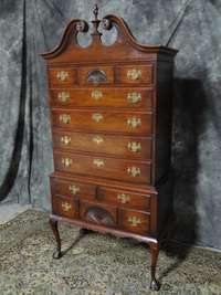 BEAUTIFUL SIGNED KINDEL SOLID MAHOGANY HIGHBOY TALL CHEST WOW  