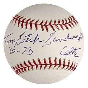 Tom Satch Sanders #16, 60 73, Celtics Autographed/ Signed Baseball