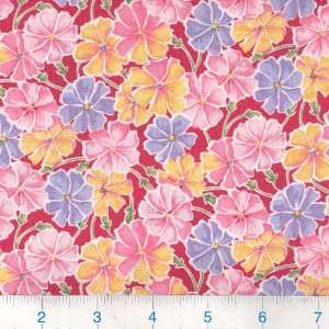  45 Wide Cottage Style Posies Rose Fabric By The Yard 