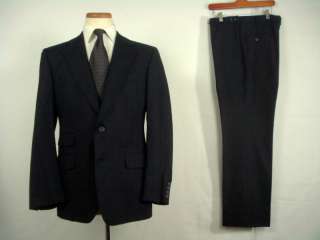 Vintage DAKS Mod Pinstripe Flat Front Slim Suit 38 40  