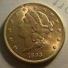 1893 S Gold $20 Liberty Double Dbl Eagle Coin ~ Nice BU