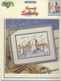 Smooth Sailing Boats Color Charts Cross Stitch Pattern Leaflet