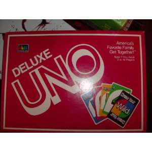   1986 Vintage Deluxe Uno with Card Tray and Score Sheets Toys & Games