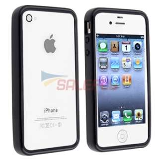 BLACK CASE+CAR+HOME CHARGER+PRIVACY FILM for Apple iPhone 4S 4 G 