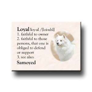  Samoyed Dictionary Loyal Fridge Magnet 