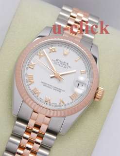Midsize 31mm Rolex Datejust Watch #178271 18k Rose Gold Stainless 