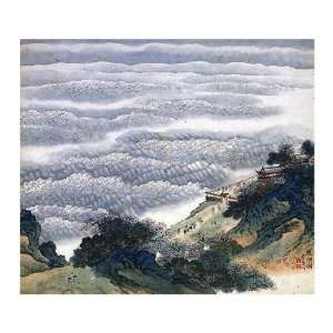  Li Qing   Blue And Green Landscapes (clouds) Giclee Canvas 