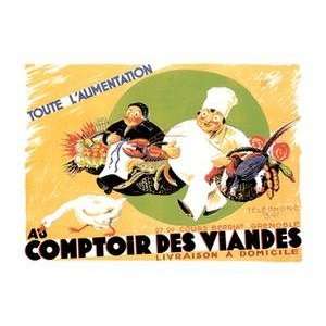  Paper poster printed on 12 x 18 stock. Comptoir des 