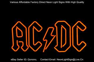 AC/DC AC DC U2 Band Music LOGO BEER BAR NEON LIGHT SIGN  