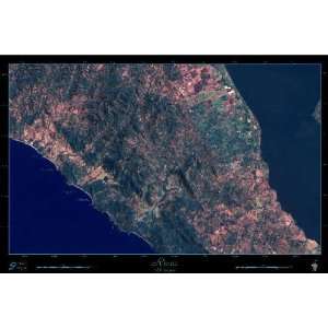  Rivas, Nicaragua satellite poster/print map 36x24 