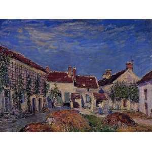  Oil Painting Courtyard at Les Sablons Alfred Sisley Hand 