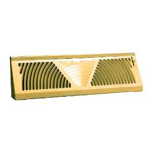    18 Sunburst Bright Brass Baseboard Diffuser