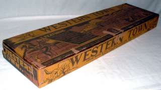   WESTERN TOWN PLAYSET IN ORIGINAL BOX WITH TIN ROY ROGERS MINERAL CITY