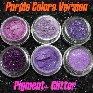 Eyeshadow Make Up Hot Purple Version pigment Glitter  
