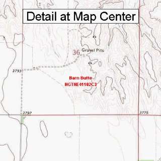  USGS Topographic Quadrangle Map   Barn Butte, Nebraska 