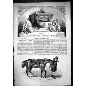  1852 Arthur Duke Wellington Horse Groom Antique Print 