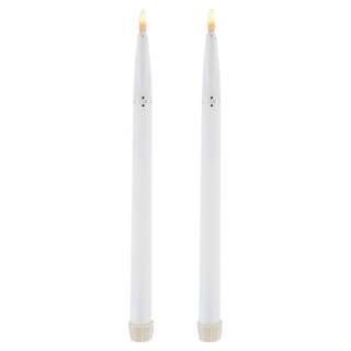 Ronson Refillable Stardust Butane Taper Candles, White, Pack of 2 