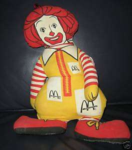 Ronald McDonald Stuffed Vintage Advertising doll  