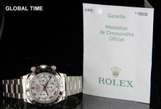 Rolex 116509 White Gold Daytona Meteorite Dial D Serial 2005 PAPERS 