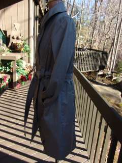 MUSSIMO metallic PEWTER silver gray TRENCH COAT dress jacket WEATHER 